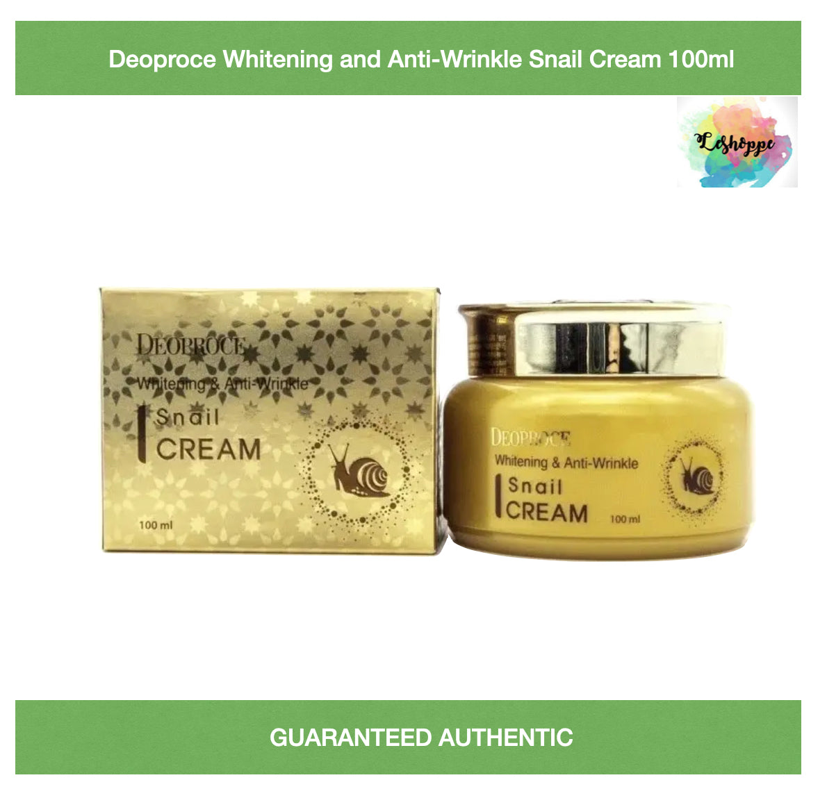 Deoporce Whitening & Anti Wrinkle Snail Cream 100ml